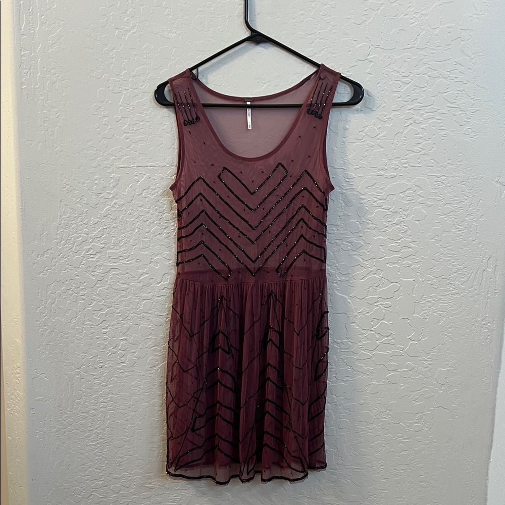 Free People sequin mesh dress